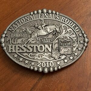 NEW 2010 Hesston Montana Silversmiths National Finals Rodeo Belt Buckle NFR AGCO